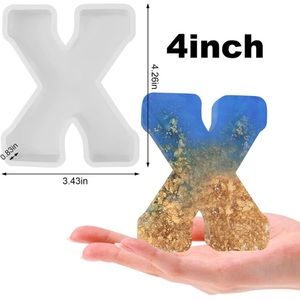 New Alphabet Resin Molds-X